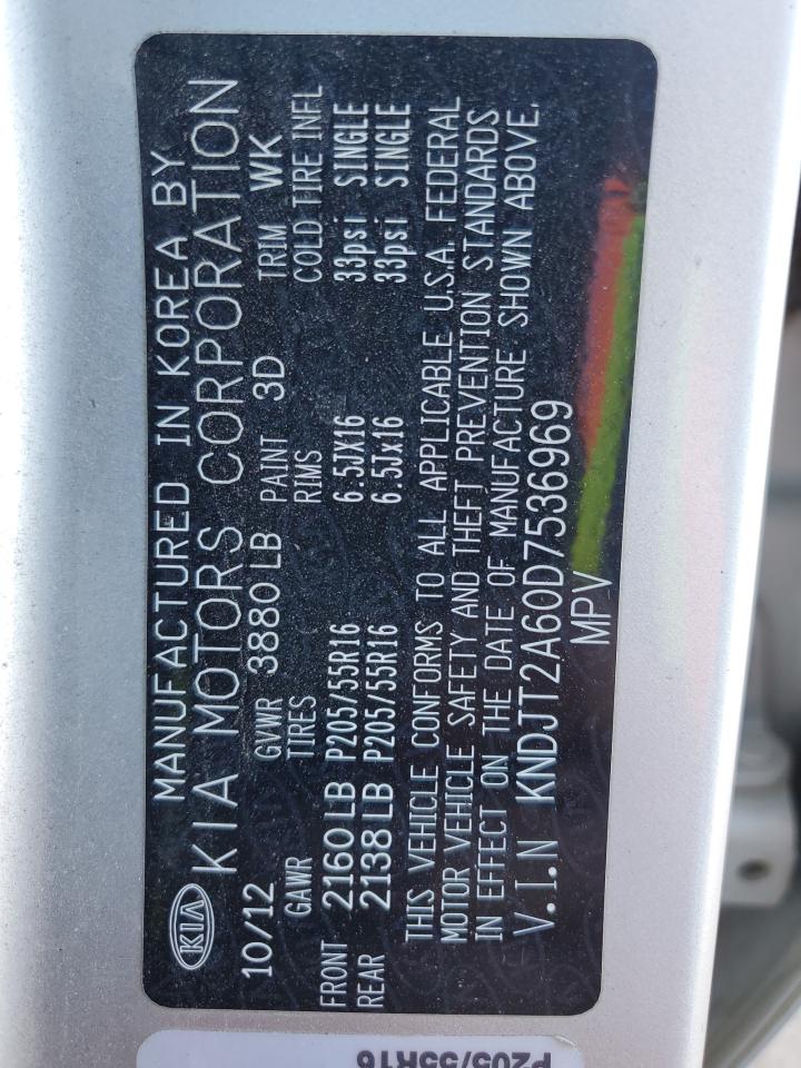 2013 Kia Soul + VIN: KNDJT2A60D7536969 Lot: 84210745