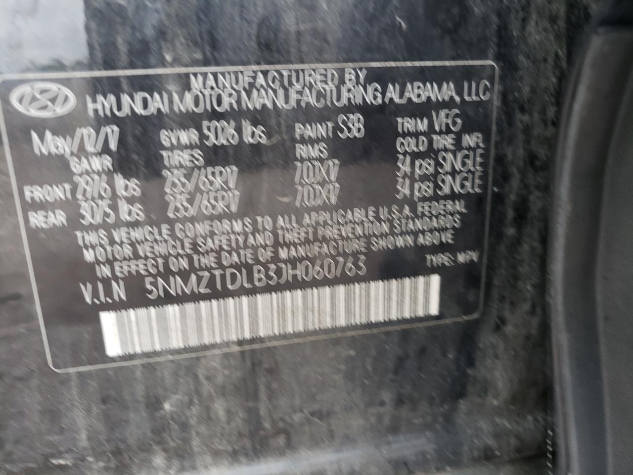 2018 Hyundai Santa Fe Sport VIN: 5NMZTDLB3JH060763 Lot: 84218695