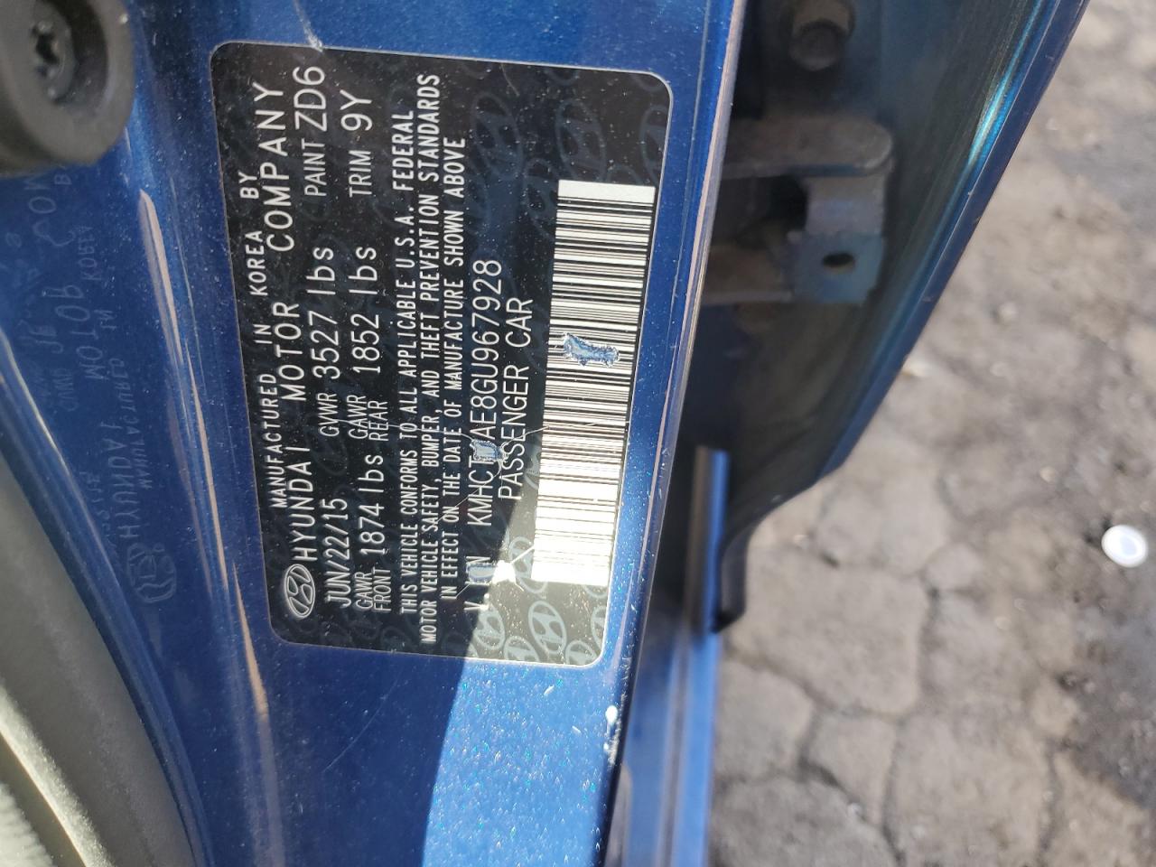 2016 Hyundai Accent Se VIN: KMHCT4AE8GU967928 Lot: 81575535