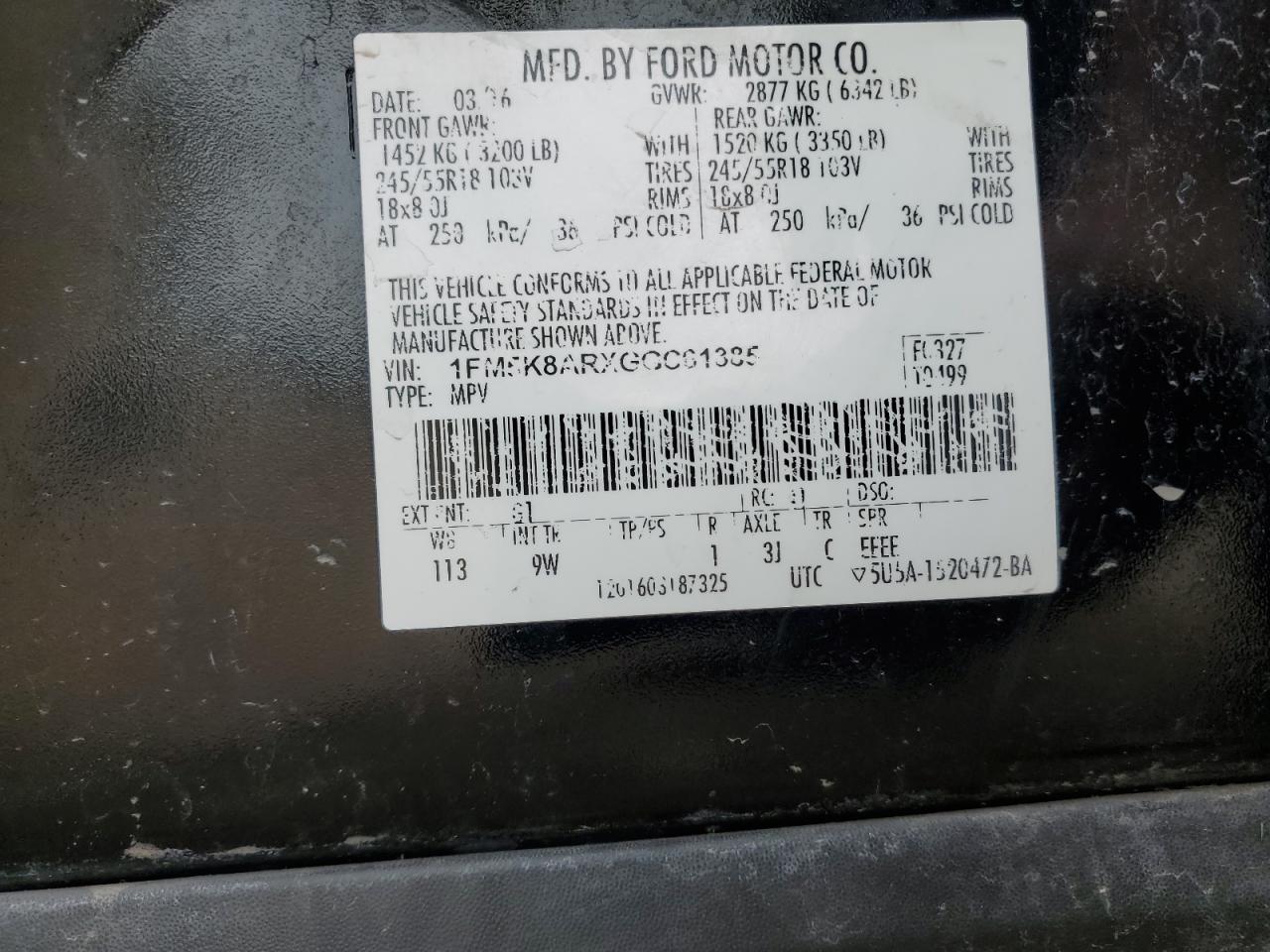 2016 Ford Explorer Police Interceptor VIN: 1FM5K8ARXGGC61385 Lot: 71236065