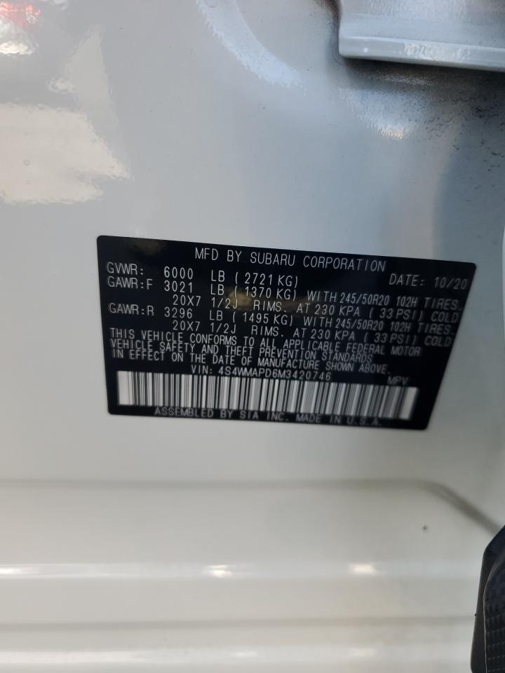 2021 Subaru Ascent Limited VIN: 4S4WMAPD6M3420746 Lot: 81743515