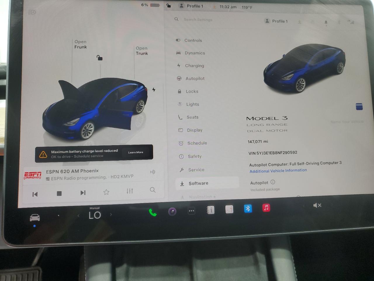 2022 Tesla Model 3 VIN: 5YJ3E1EB8NF290592 Lot: 71907925