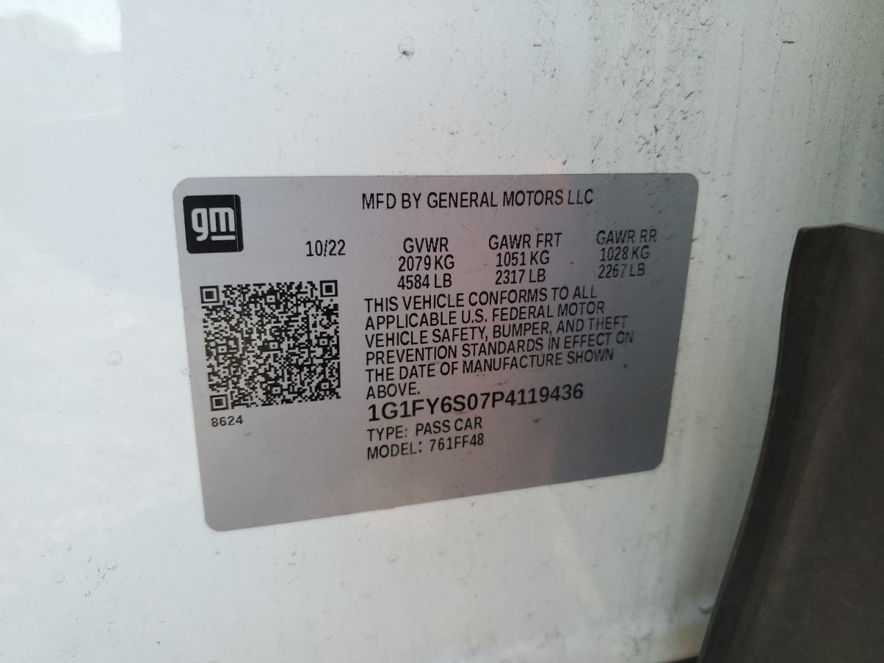 2023 Chevrolet Bolt Euv Lt VIN: 1G1FY6S07P4119436 Lot: 71669905