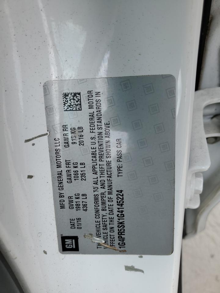 2016 Buick Verano Convenience VIN: 1G4PR5SK1G4145224 Lot: 80405045