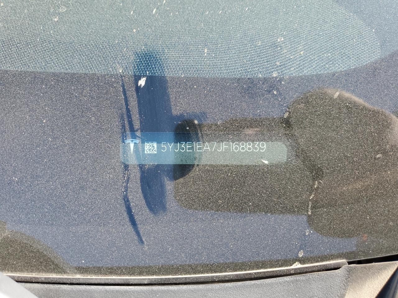 2018 Tesla Model 3 VIN: 5YJ3E1EA7JF168839 Lot: 72025935