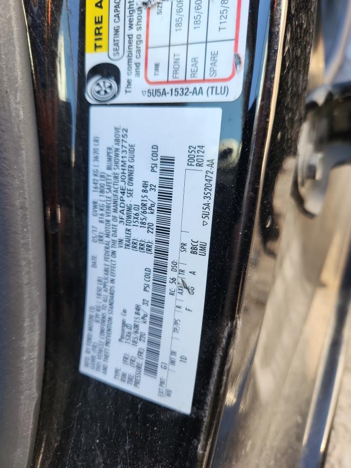 2017 Ford Fiesta Se VIN: 3FADP4EJ0HM137752 Lot: 81662945