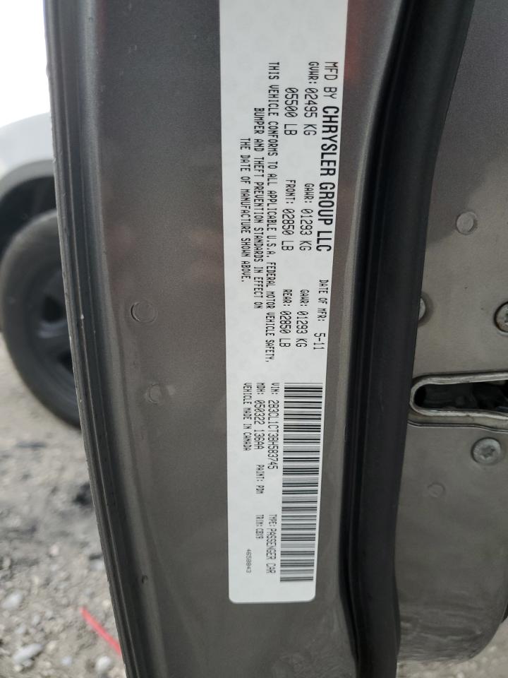 2011 Dodge Charger Police VIN: 2B3CL1CT3BH583745 Lot: 71473325