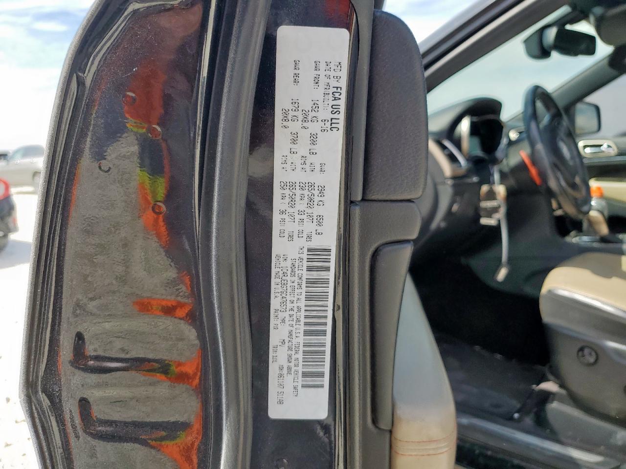 2016 Jeep Grand Cherokee Limited VIN: 1C4RJEBG7GC476573 Lot: 84354655