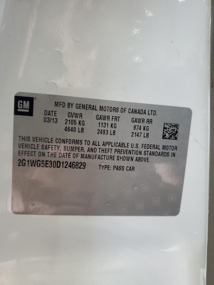 2013 Chevrolet Impala Lt VIN: 2G1WG5E30D1246829 Lot: 80582905