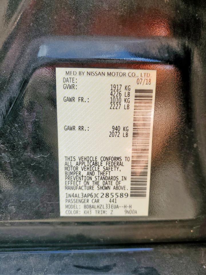 2018 Nissan Altima 2.5 VIN: 1N4AL3AP6JC285589 Lot: 82173625