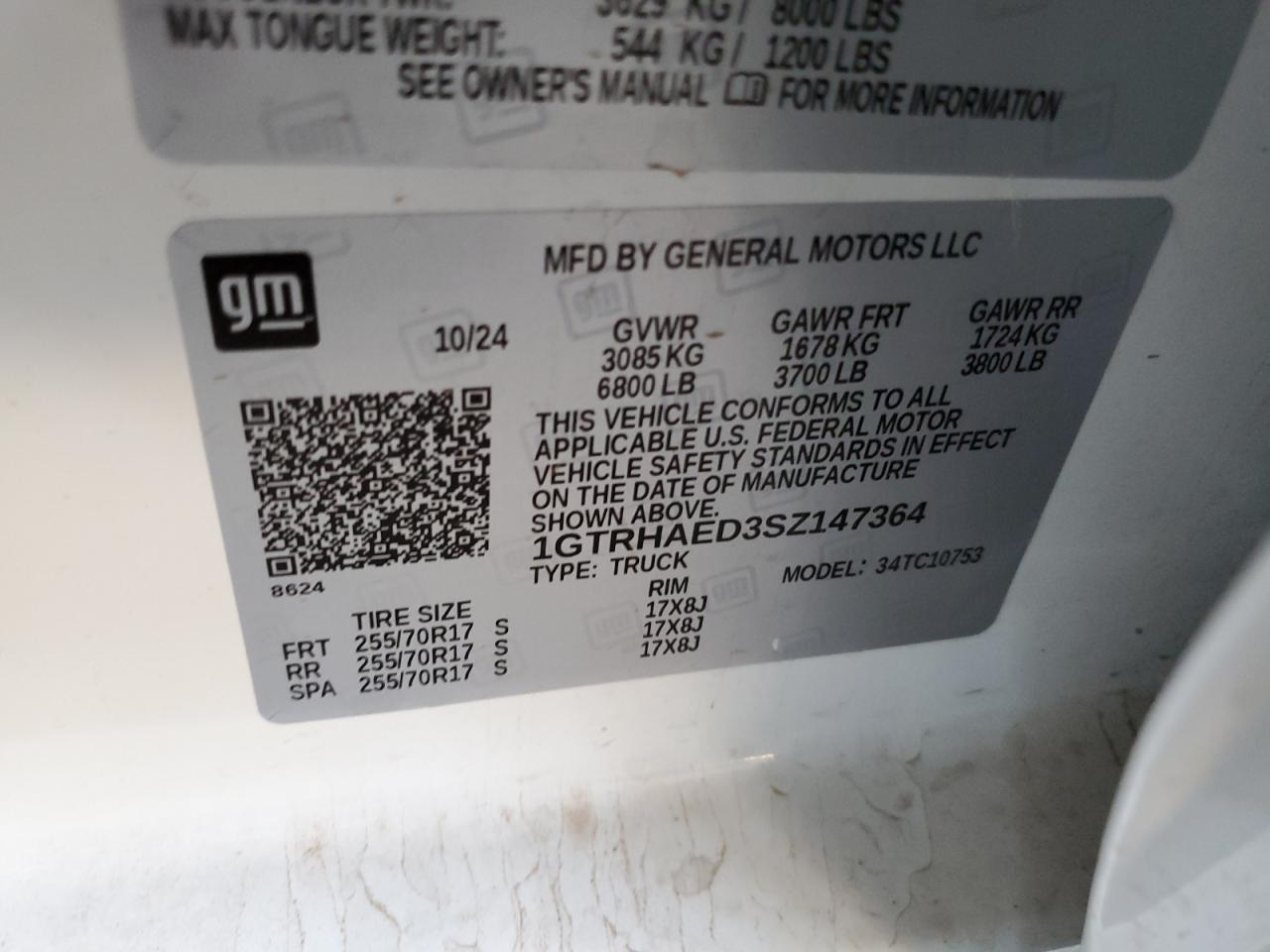 2025 GMC Sierra C1500 VIN: 1GTRHAED3SZ147364 Lot: 80296205