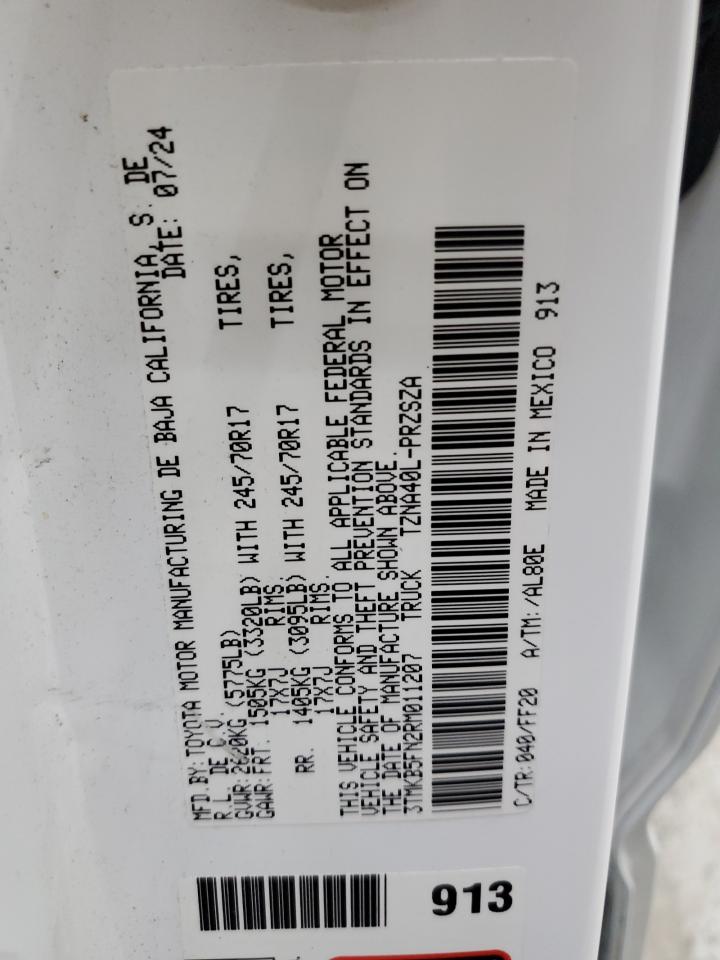 2024 Toyota Tacoma Double Cab VIN: 3TMKB5FN2RM011207 Lot: 80397465