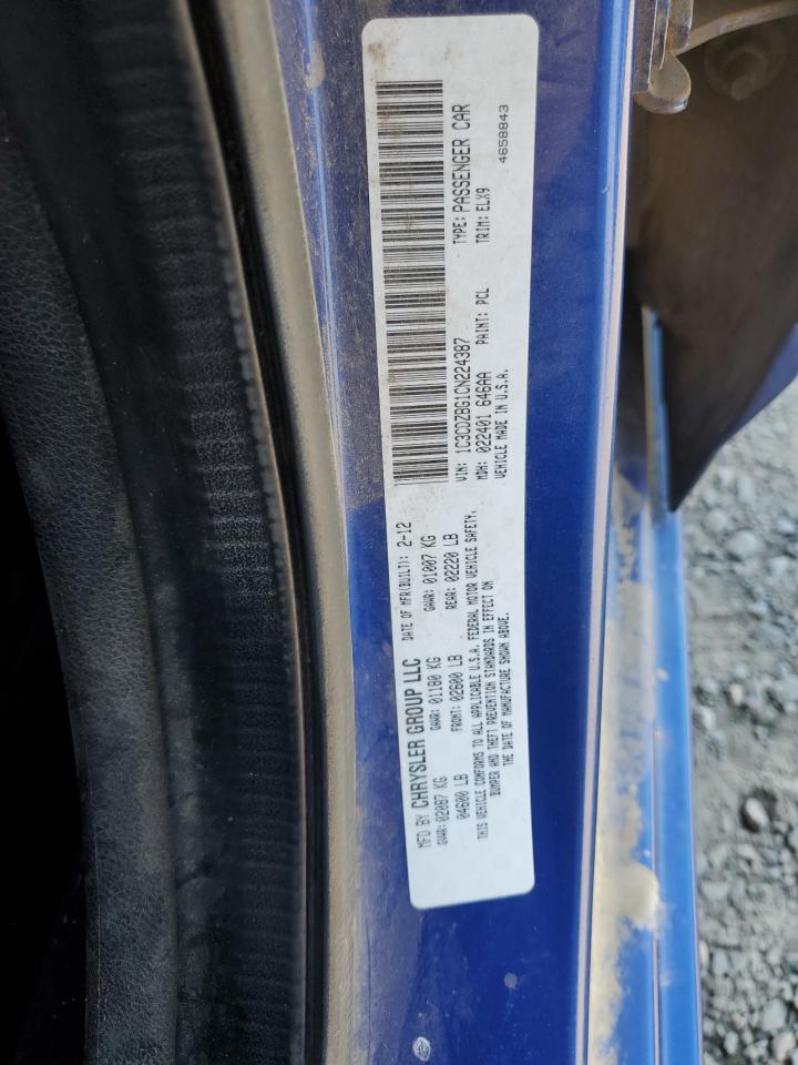 2012 Dodge Avenger R/T VIN: 1C3CDZBG1CN224387 Lot: 84049585