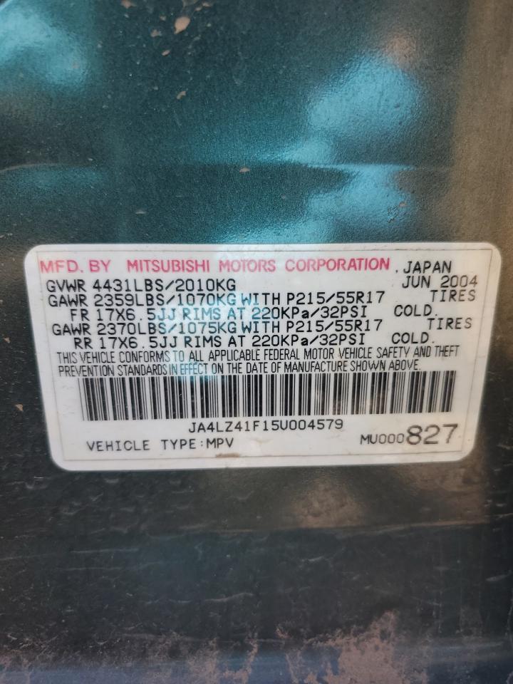 2005 Mitsubishi Outlander Xls VIN: JA4LZ41F15U004579 Lot: 80713725