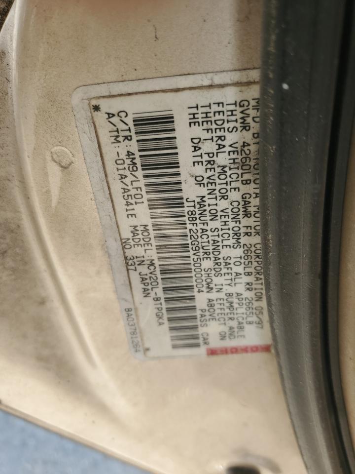 1997 Lexus Es 300 VIN: JT8BF22G9V5000004 Lot: 71786445