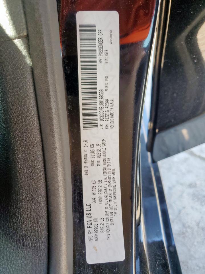 2016 Chrysler 200 Limited VIN: 1C3CCCAB1GN168530 Lot: 71220645