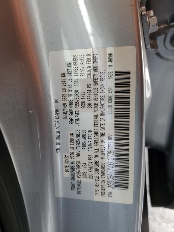 2022 Mazda Cx-9 Touring Plus VIN: JM3TCBAY7N0612778 Lot: 84736155