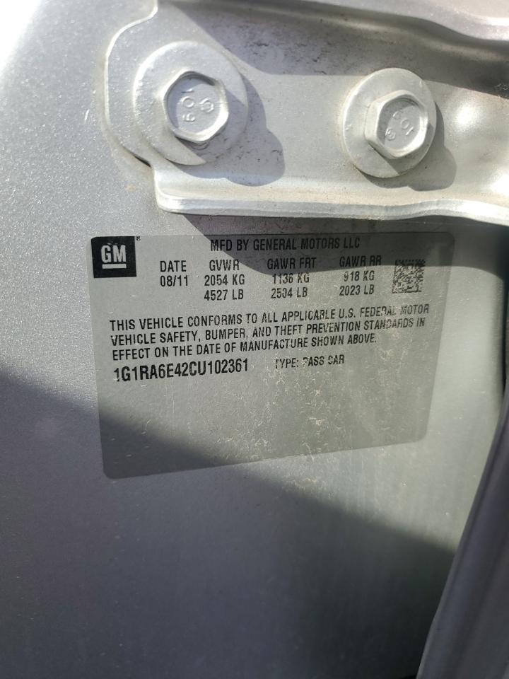 2012 Chevrolet Volt VIN: 1G1RA6E42CU102361 Lot: 81256755