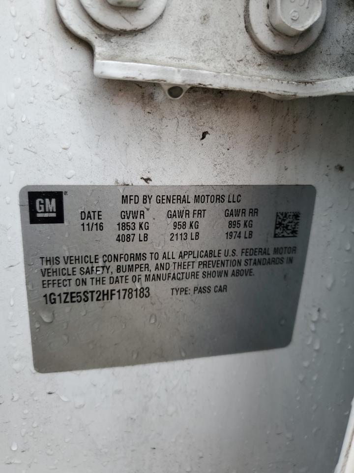 2017 Chevrolet Malibu Lt VIN: 1G1ZE5ST2HF178183 Lot: 81598895