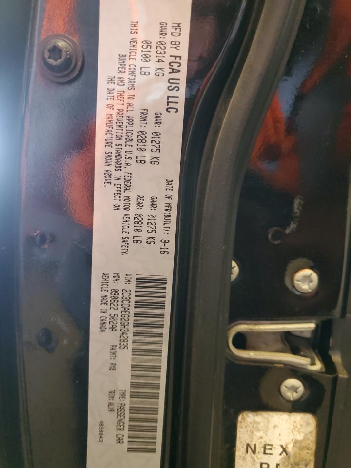 2016 Chrysler 300C VIN: 2C3CCAEG2GH342835 Lot: 80171075