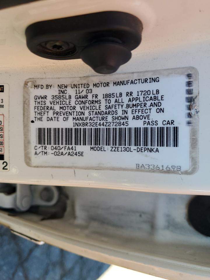 2004 Toyota Corolla Ce VIN: 1NXBR32E44Z272845 Lot: 71566185