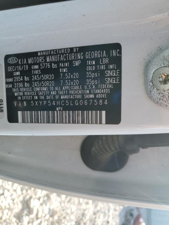 2020 Kia Telluride Sx VIN: 5XYP54HC5LG067584 Lot: 80866035