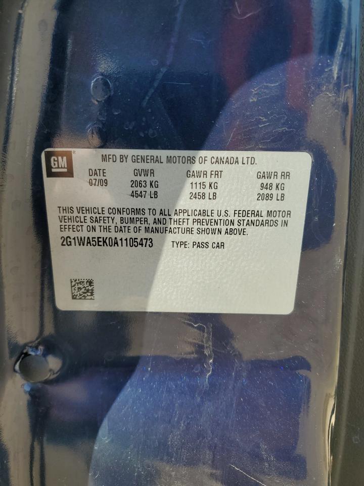 2010 Chevrolet Impala Ls VIN: 2G1WA5EK0A1105473 Lot: 80402075