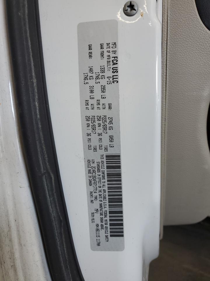 2015 Chrysler Town & Country Touring VIN: 2C4RC1BGXFR717714 Lot: 81633845