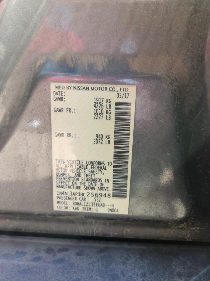 2017 Nissan Altima 2.5 VIN: 1N4AL3AP3HC256948 Lot: 81344765