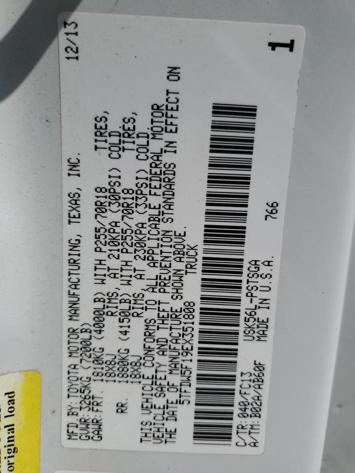 2014 Toyota Tundra Crewmax Sr5 VIN: 5TFDW5F19EX351808 Lot: 83992995