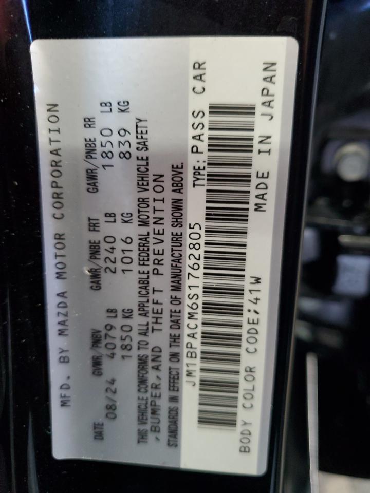 2025 Mazda 3 Preferred VIN: JM1BPACM6S1762805 Lot: 84271735