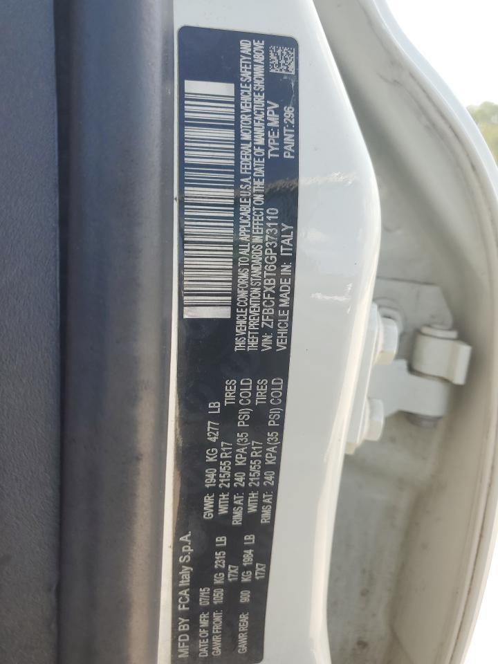 2016 Fiat 500X Easy VIN: ZFBCFXBT6GP373110 Lot: 80916605