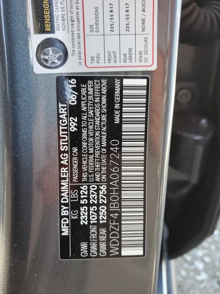 2017 Mercedes-Benz E 300 VIN: WDDZF4JB0HA067240 Lot: 80529485