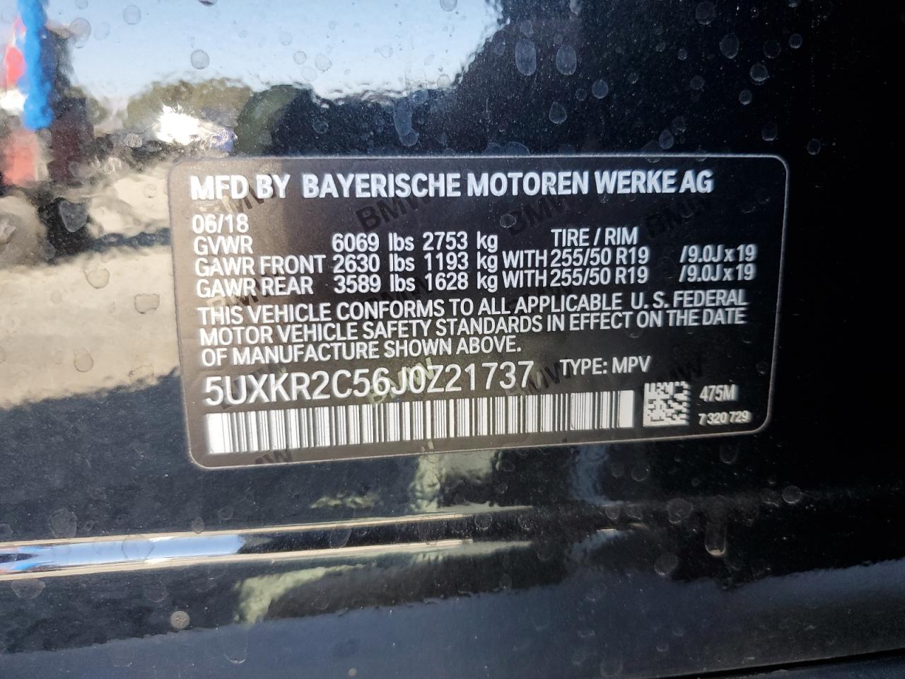 2018 BMW X5 Sdrive35I VIN: 5UXKR2C56J0Z21737 Lot: 80820105