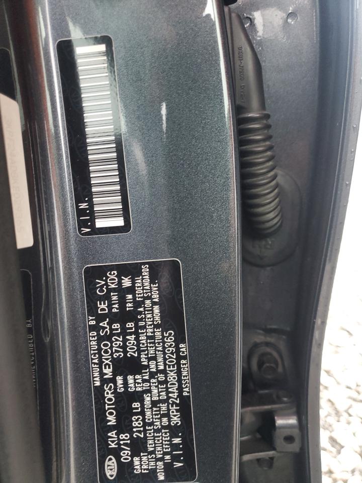 2019 Kia Forte Fe VIN: 3KPF24AD8KE029365 Lot: 81142915