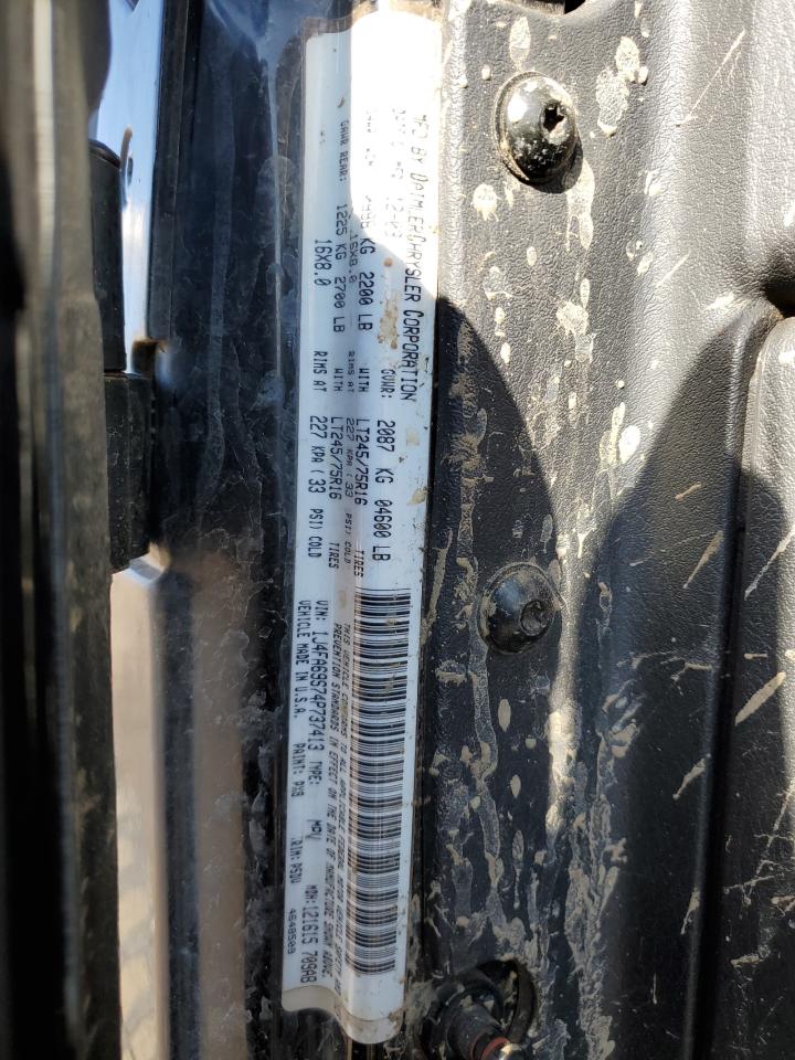 2004 Jeep Wrangler / Tj Rubicon VIN: 1J4FA69S74P737413 Lot: 83940895