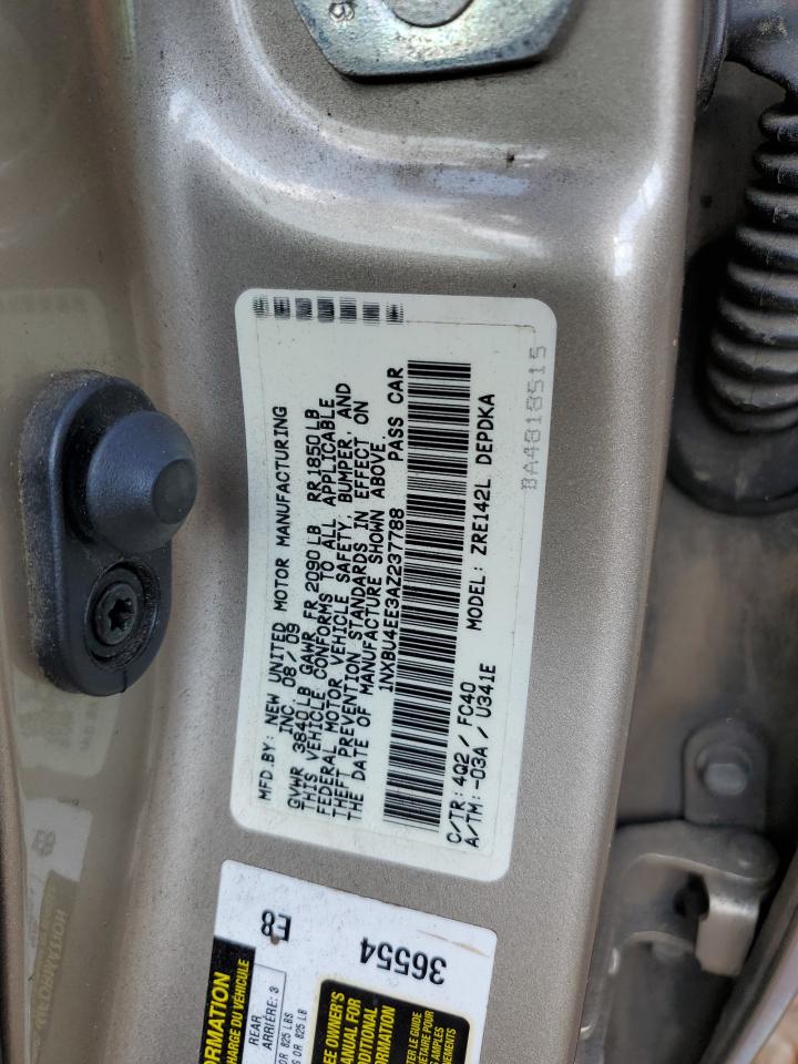 2010 Toyota Corolla Base VIN: 1NXBU4EE3AZ237788 Lot: 80698415