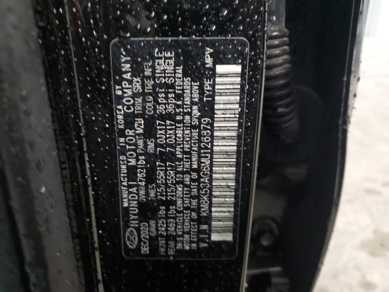 2021 Hyundai Kona Ultimate VIN: KM8K53AG6MU126879 Lot: 84546245