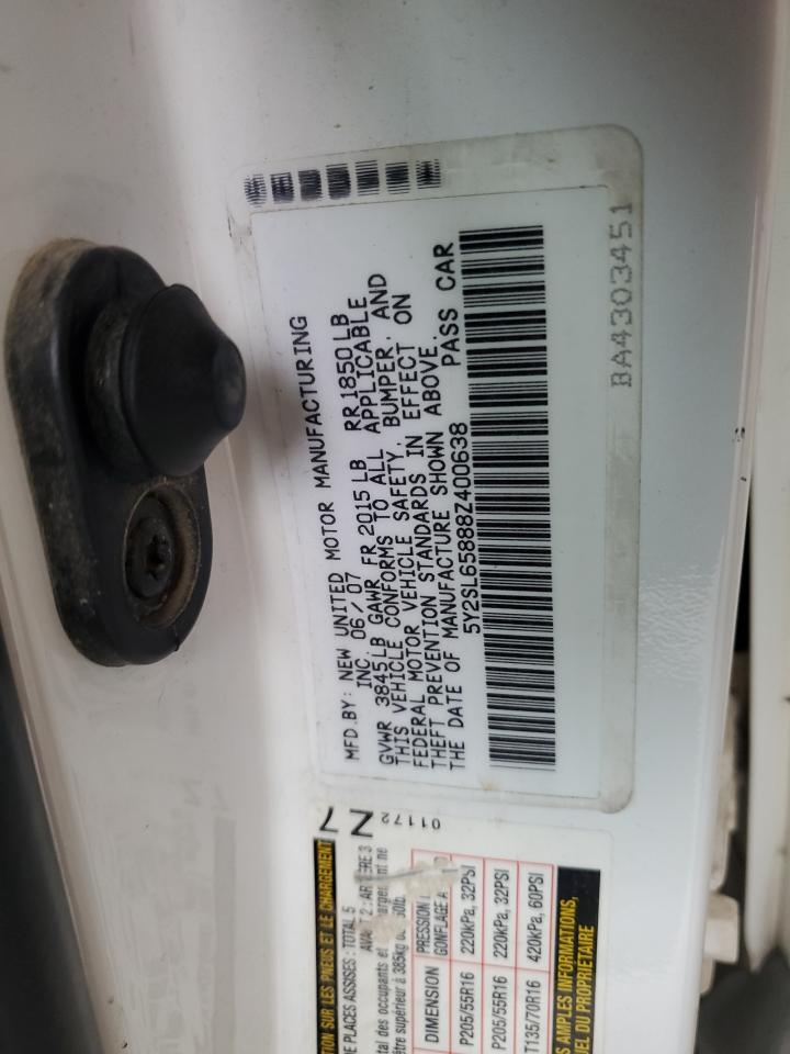 2008 Pontiac Vibe VIN: 5Y2SL65888Z400638 Lot: 84433595