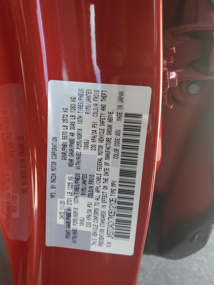 2021 Mazda Cx-9 Touring VIN: JM3TCACY7M0512105 Lot: 84391615