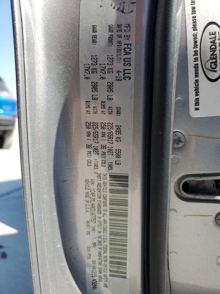 2019 Jeep Cherokee Latitude Plus VIN: 1C4PJMLN4KD167757 Lot: 70040435