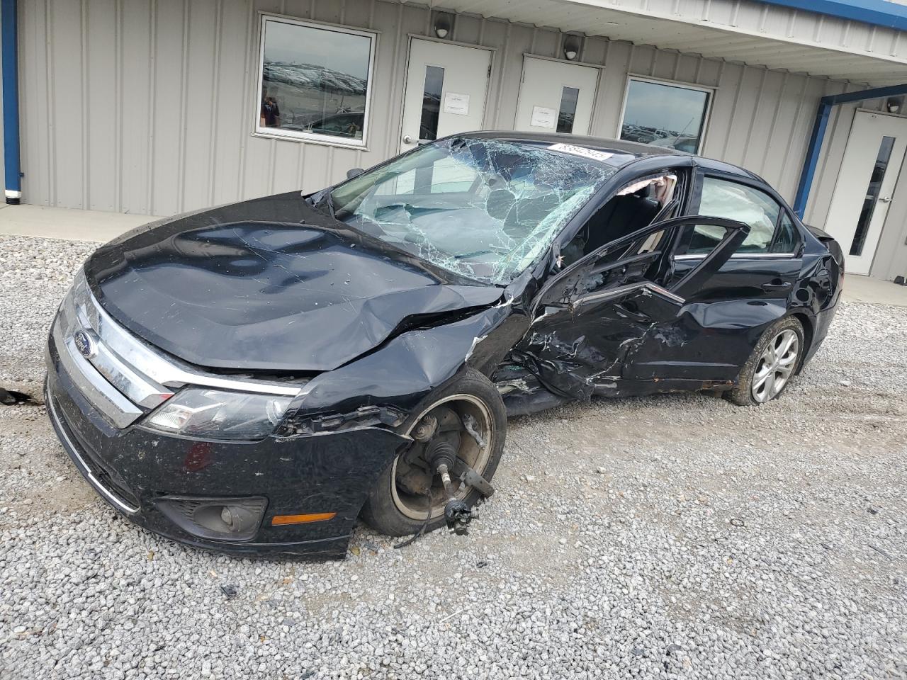 3FAHP0HA6CR165573 FORD FUSION 2012 BLACK Photo 1