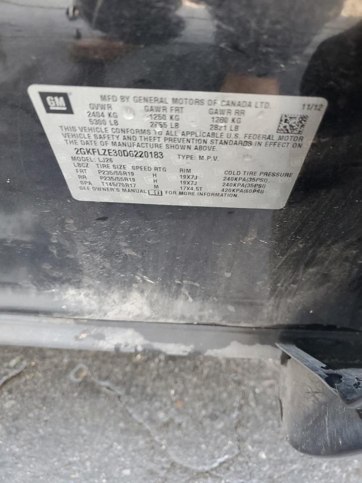 2013 GMC Terrain Denali VIN: 2GKFLZE30D6220183 Lot: 80955295