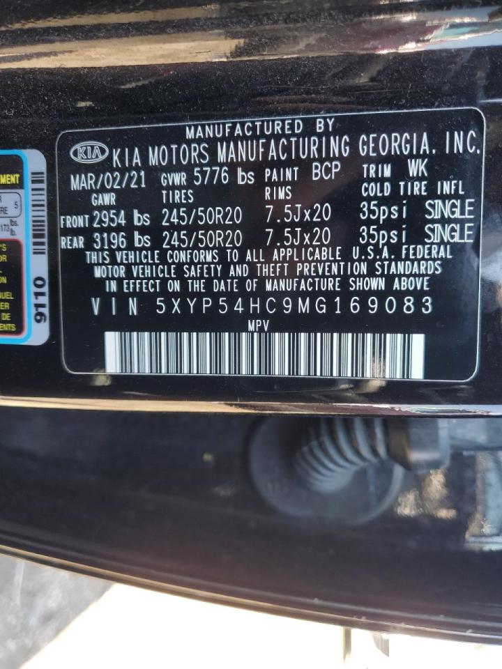 2021 Kia Telluride Sx VIN: 5XYP54HC9MG169083 Lot: 80193645