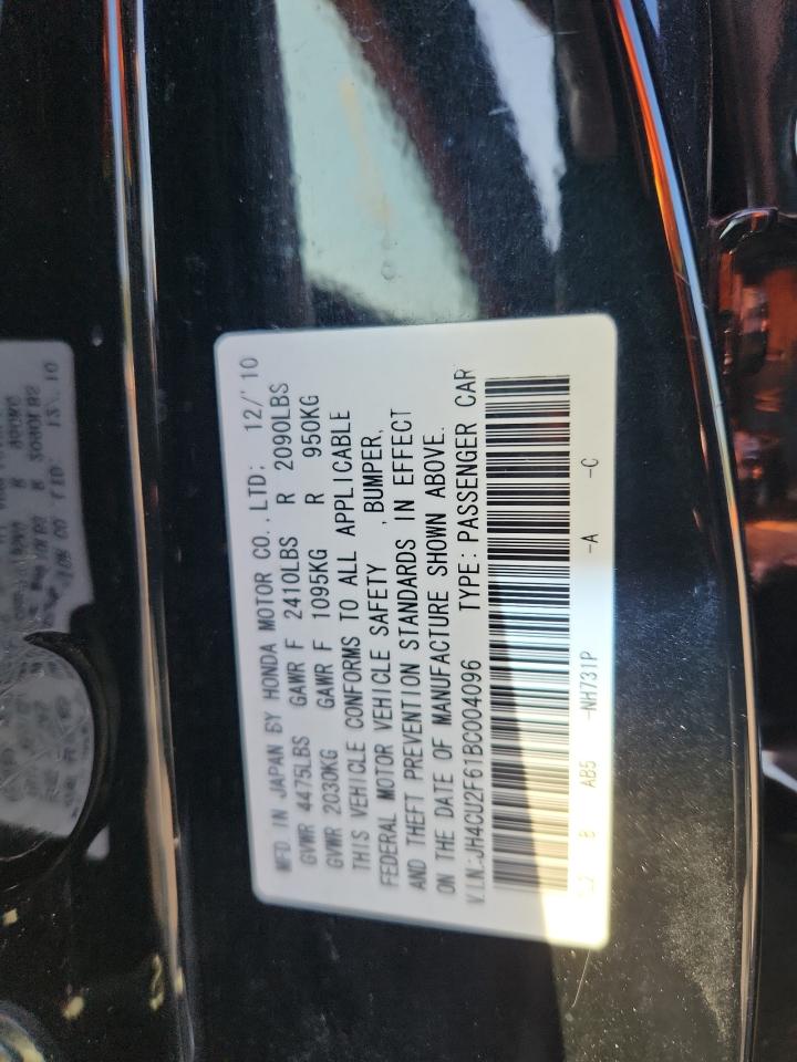 2011 Acura Tsx VIN: JH4CU2F61BC004096 Lot: 81108875