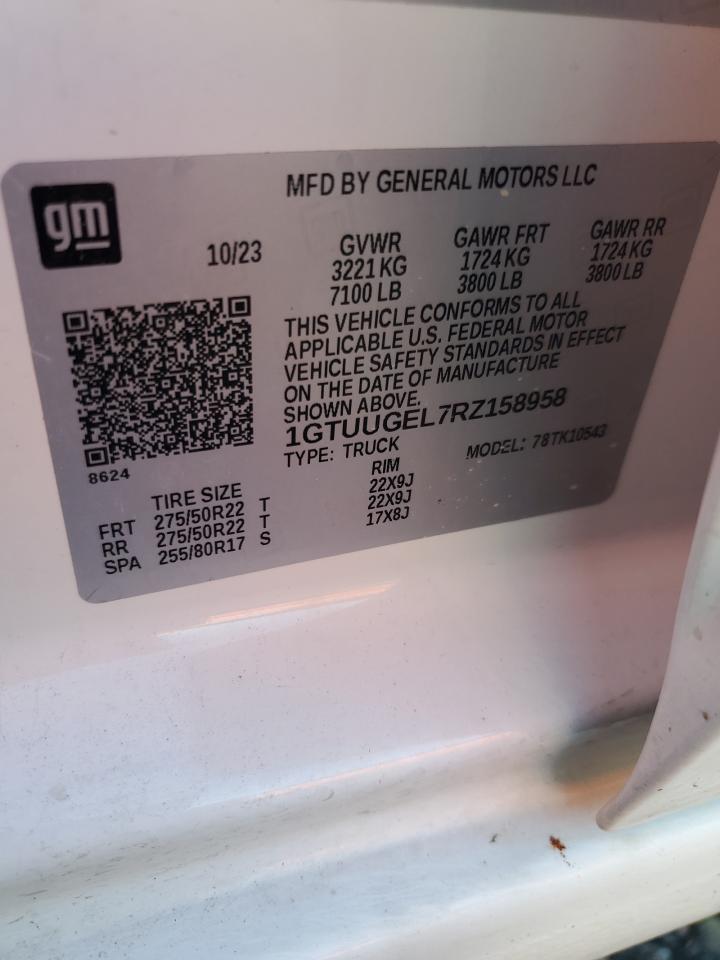 2024 GMC Sierra K1500 Denali VIN: 1GTUUGEL7RZ158958 Lot: 71636605