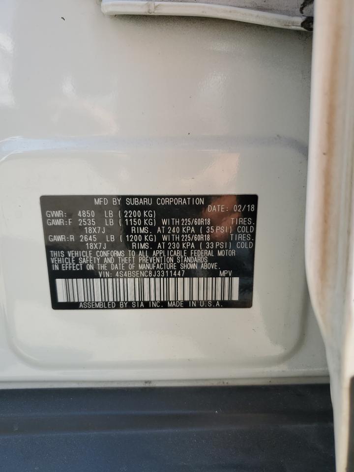 2018 Subaru Outback 3.6R Limited VIN: 4S4BSENC8J3311447 Lot: 69275165
