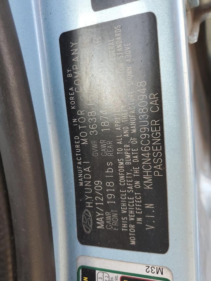 2009 Hyundai Accent Gls VIN: KMHCN46C99U380948 Lot: 81427445