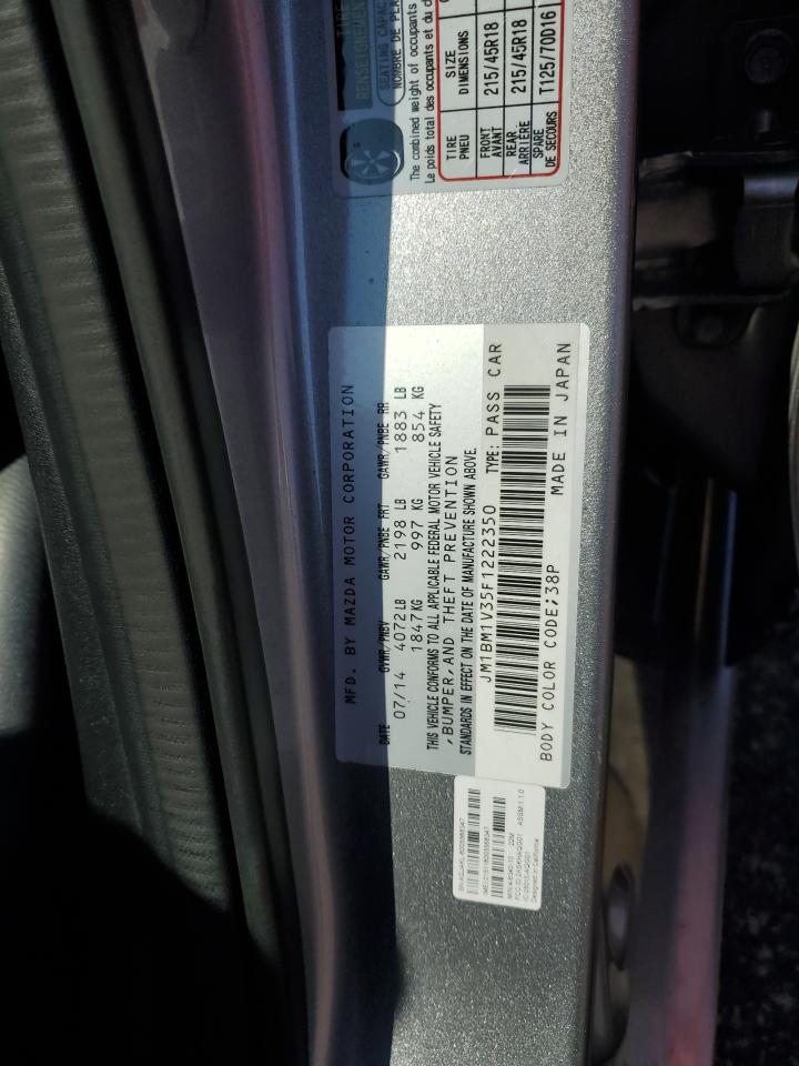 2015 Mazda 3 Touring VIN: JM1BM1V35F1222350 Lot: 71823755