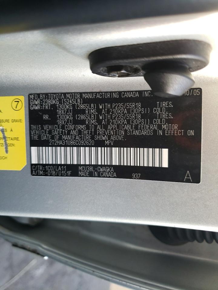 2006 Lexus Rx 330 VIN: 2T2HA31U86C092620 Lot: 71434335